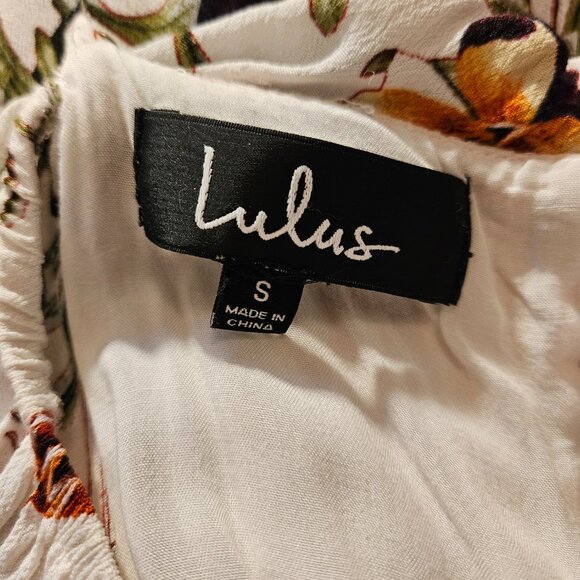 Lulus Bloom Ivory Floral Print Maxi Dress (Size Small) - Picture 8 of 11